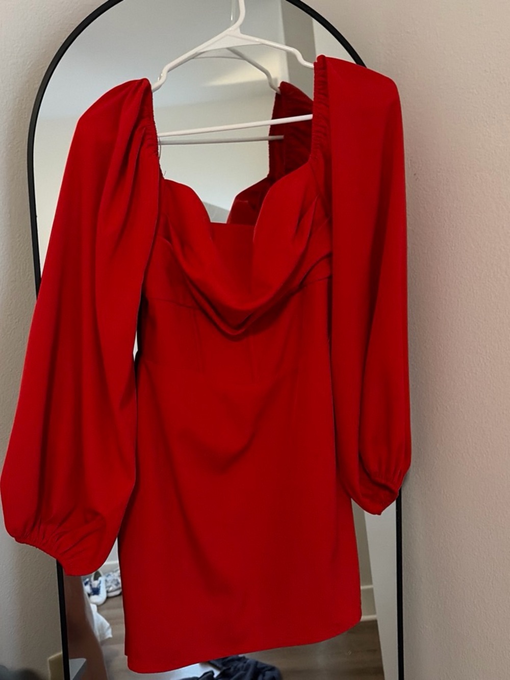 Princess Polly Crimson Square-Neck Puff Sleeve Mini Dress - Picture 3 of 4